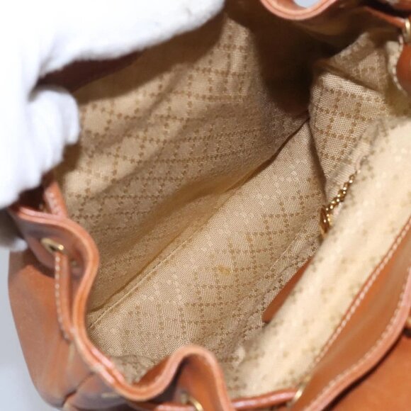 GUCCI Bamboo Backpack Leather Brown Gold 003 2058 0030 Auth ep7524 main image 10